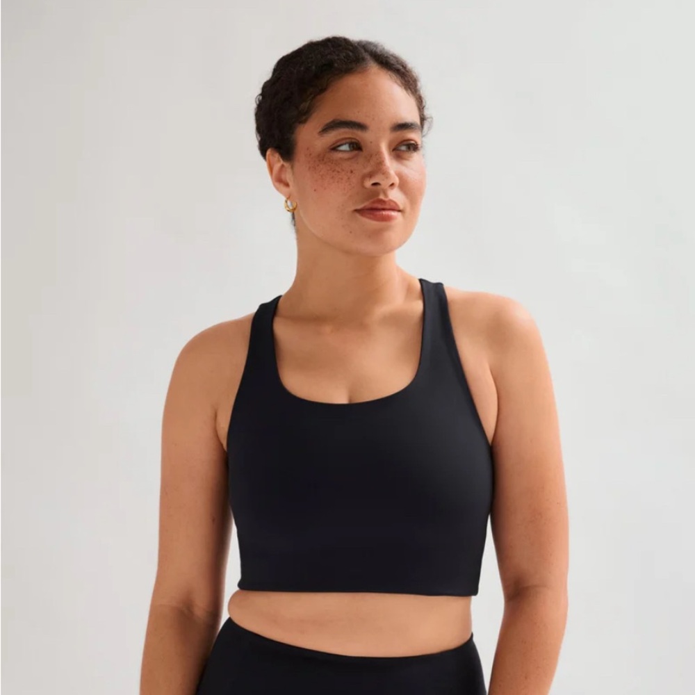 Girlfriend Collective Black Paloma Racerback Bra